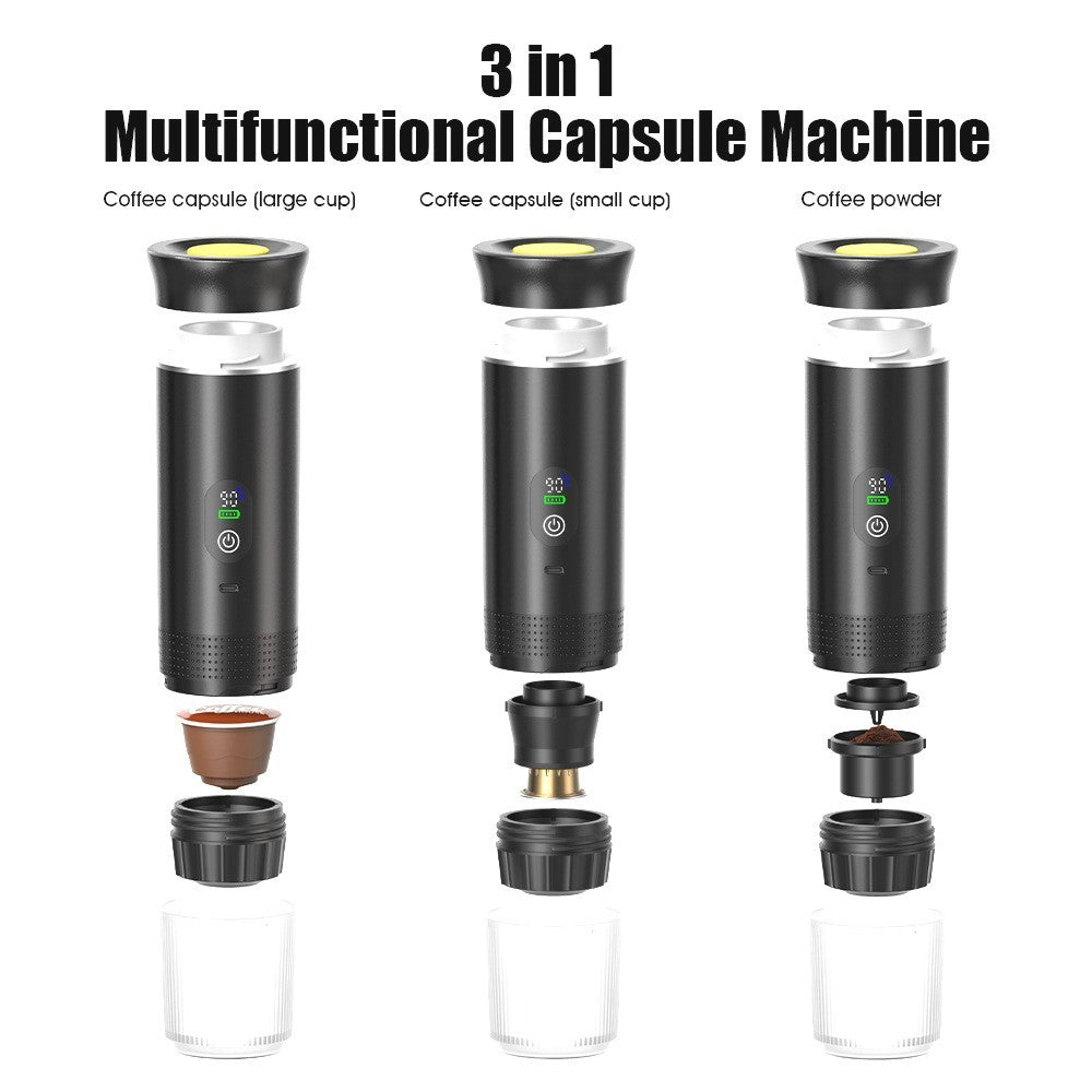 Electric Car Outdoor Travel Portable Capsule Coffee Machine