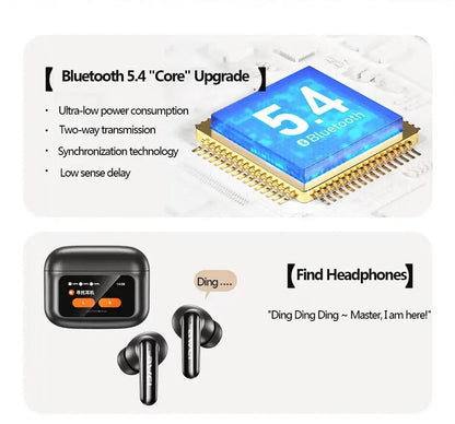 AWEI LED Touch Screen Active Noise Cancelling Bluetooth Headset