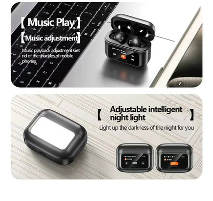 AWEI LED Touch Screen Active Noise Cancelling Bluetooth Headset