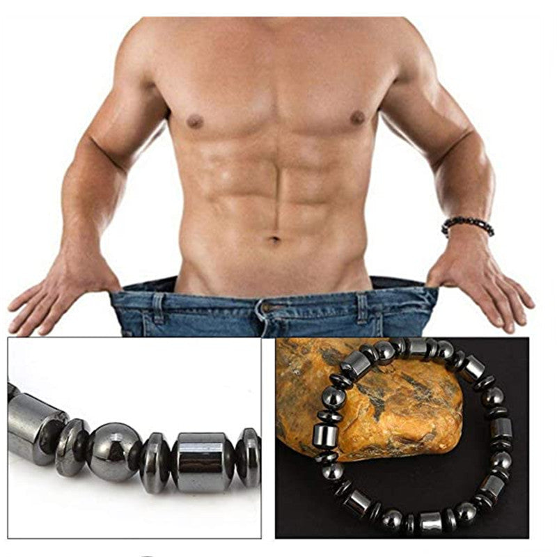 Weight Loss Magnet Bracelets For Women Men Pentagram Stone Magnetic Therapy Bracelets Pain Relief Slimming Health Jewelry